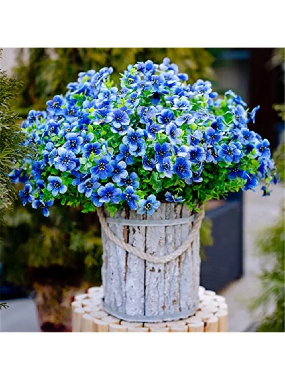 Artificial Outdoor Plants UV Resistant Faux Greenery Bushes Porch Patio Decor